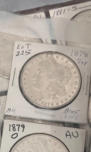 1878 Morgan Silver Dollar 7TF AU