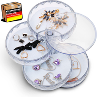 Damen SchmuckkäStchen 4 Ebenen Drehbar Organizer FüR Ringe Ohrringe Ketten