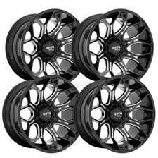 Set-4 Moto Metal Mo808 Sniper 20x10 6x5.56x139.7 Black -18mm Wheels Rims 20