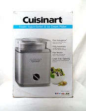 Cuisinart ICE-30BCP1 Ice Cream & Frozen Yogurt Maker 2QT - Silver New, Open Box