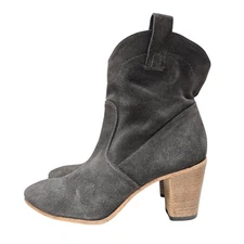 Alberto Fermani Womens 7.5 Brown Suede Ankle Western Boots Booties Cowgirl Boho