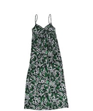 VTG Nine west floral tropical print spaghetti strap maxi dress Summer Costal