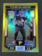 2023 Score Tyler Allgeier Gold Zone Foil Parallel #38 /50 SSP SP Falcons