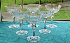 6 coupes a champagne en cristal de lorraine style tommy