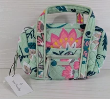 Vera Bradley Mint Flowers Travel Takes Case, Please Read The Description 