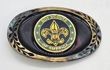 Vintage Boy Scouts Of America Solid Brass Belt Buckle Heritage Buckles