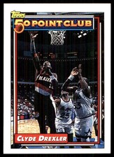 Clyde Drexler 1992-93 Topps #212 Trail Blazers NBA READ FREE SHIP AutographDen