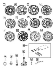 Genuine Mopar Wheel Alloy 6mp64aaaaa Genuine Mopar Wheel Alloy 6mp64aaaaa