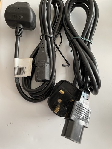 2 x Kettle Lead Mains UK Power Cable 3 Pin UK Plug IEC C13 Cord : PC Monitor TV - Bild 2 von 3