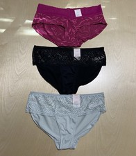 Auden Women's Size Medium 8-10 Mid-Rise Stretchy Soft Hipster Panties 3 Pack