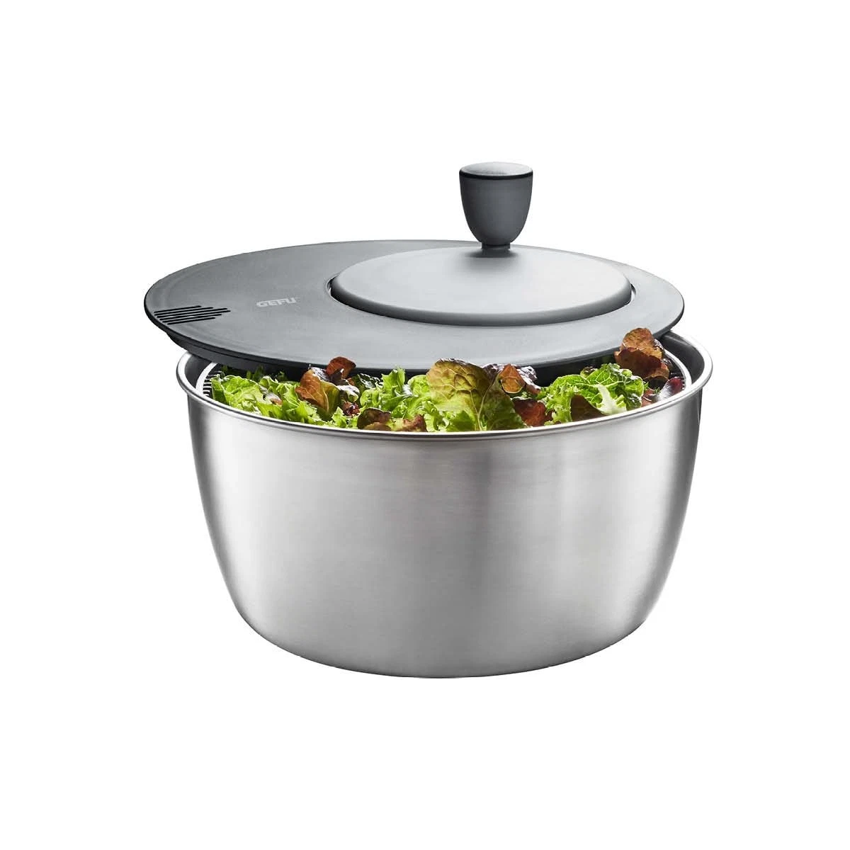 Gefu Rotary Salad Spinner Black/Silver One Size One Size Black/Silver