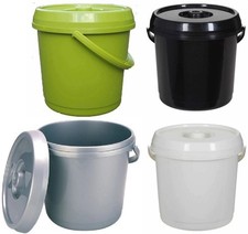 Plastic Nappy Bucket With Lid 14L / 3 Gallons Baby Home Pails Bin Tidy Container
