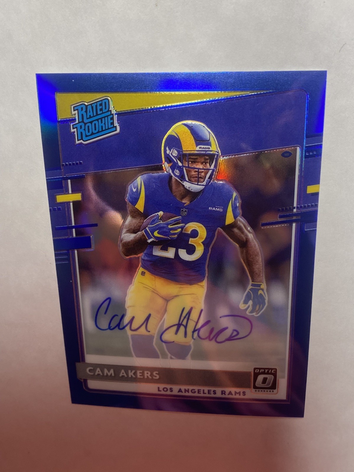 Cam Akers Panini Donruss Optic #175 Autograph-Blue