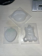 Bath Bomb Molds- Lot of 3 Strawberry Unicorn Lips