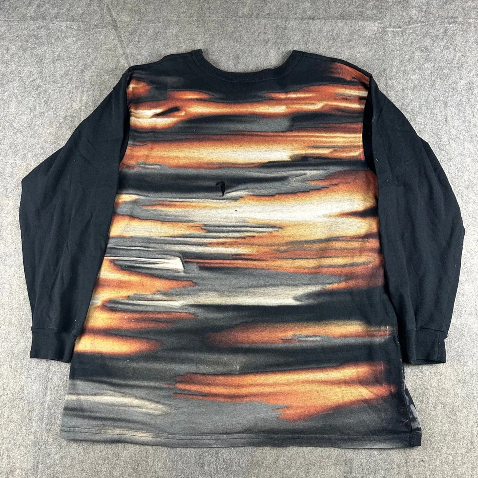 Harley Davidson Motorcycles Long Sleeve T Shirt Men XL Black All Over Print RARE - Image 2 of 4