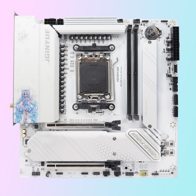 JGINYUE B650M Snow Dream AM5 Motherboard 19 Phase VRM for AMD Ryzen 7000~9000