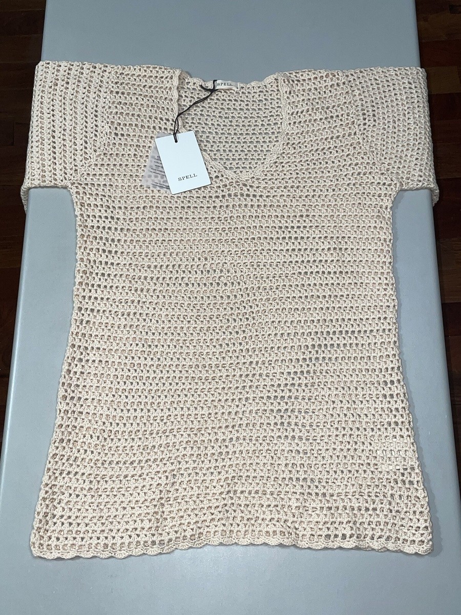 spell crochet mini dress Women's Salina Natural Size Medium SCH002171 Color:Blue Nights Vintage Boho Maxi Maternity Paradise found Organic Cotton is grown