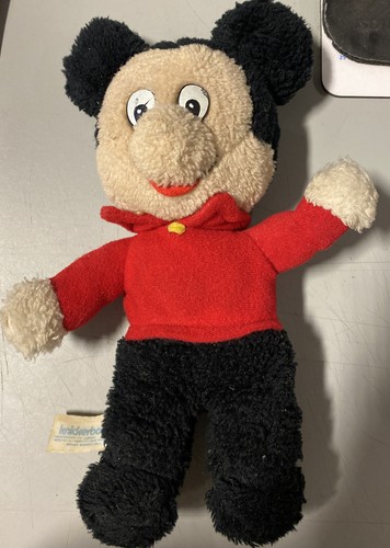 Vintage Walt Disney MICKEY MOUSE by KNICKERBOCKER PLUSH TOY 10” Animal - Picture 2 of 7