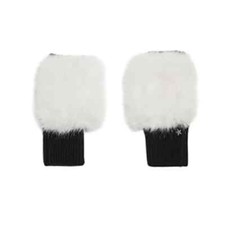 Jocelyn Faux Fox Fur Knit Mittens