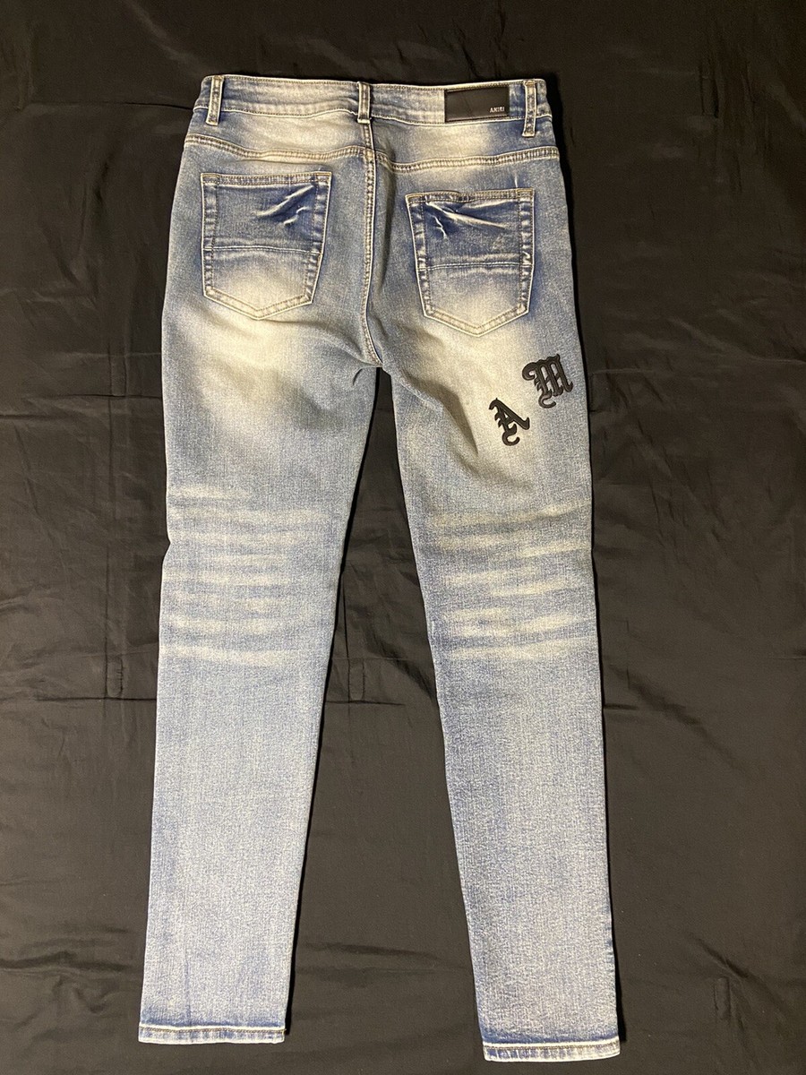 Amiri Jeans - Old English Logo (Size 32) | eBay Amiri Jeans - Old English Logo (Size 32) | eBay