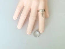 Angel Wing Dangle Charm Ring Adjustable Punk Jewelry Finger Protection