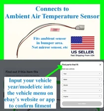 fits Ford Ambient Air Temperature Sensor Harness Connector Pigtail Plug Wiring