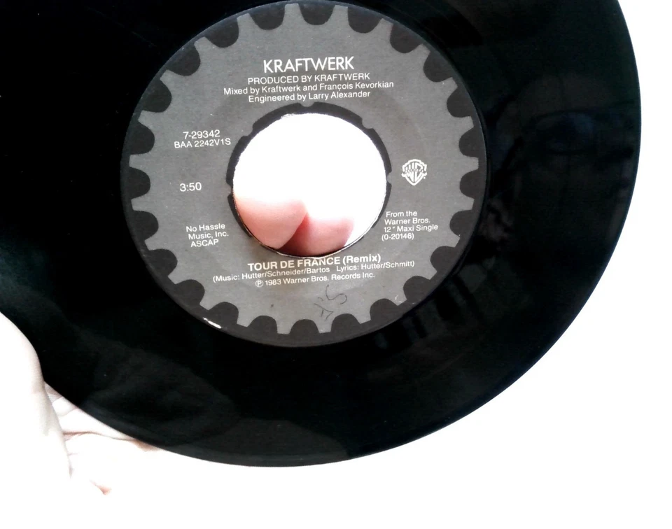 Kraftwerk- Tour De France (Remix + French Version) - Rare 7" Vinyl Single WB Foto 3 de 4