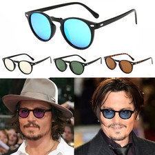 Johnny Depp Round Style Sunglasses Fashion Clear Tinted Famous Celebrity Glasses