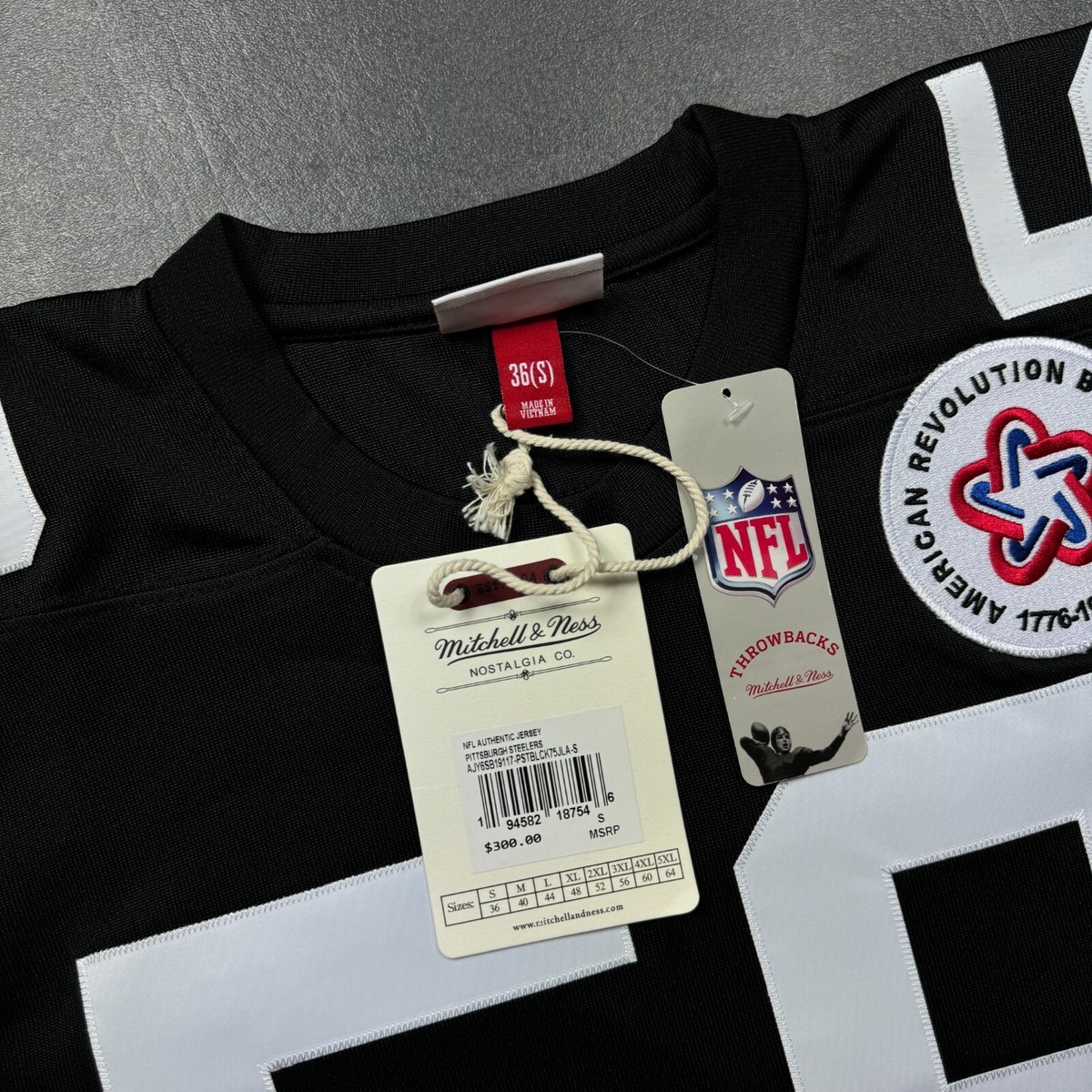 100% Authentic Jack Lambert Mitchell & Ness 1975 Steelers Jersey