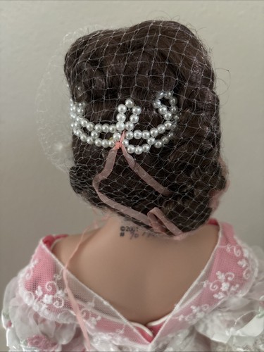 Lillian In Coral Porcelain Doll By Patricia Rose-Retired 2001 22 Inches - Picture 14 of 21