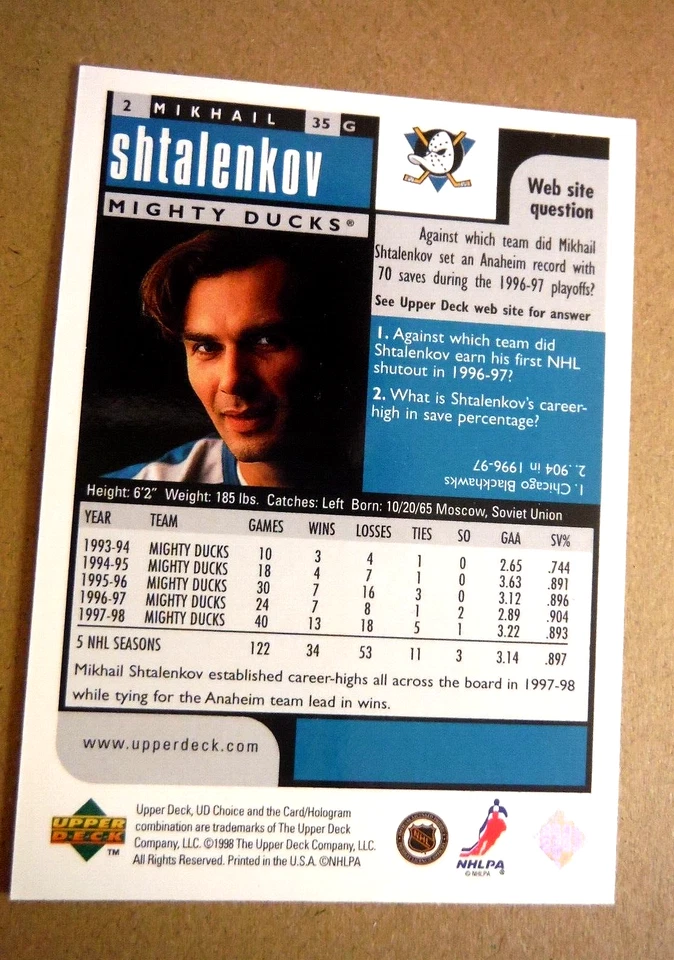 1998-99 UD CHOICE RESERVE, HOCKEY, PARALLEL, MULTI LISTING, YOU PICK 'EM - Image 2 of 2