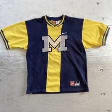 Vintage NCAA 90s Michigan Wolverines Nike Warm Up Shooting Jersey Large L