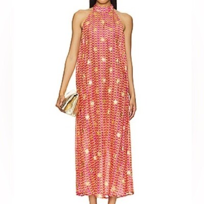 $174 NWT Pink and Orange Sundress  Chloe  Dress in Arizona Pattern Sz Large