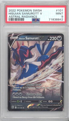 PSA 9 - Pokemon Card - Astral Radiance 101/189 - HISUIAN SAMUROTT