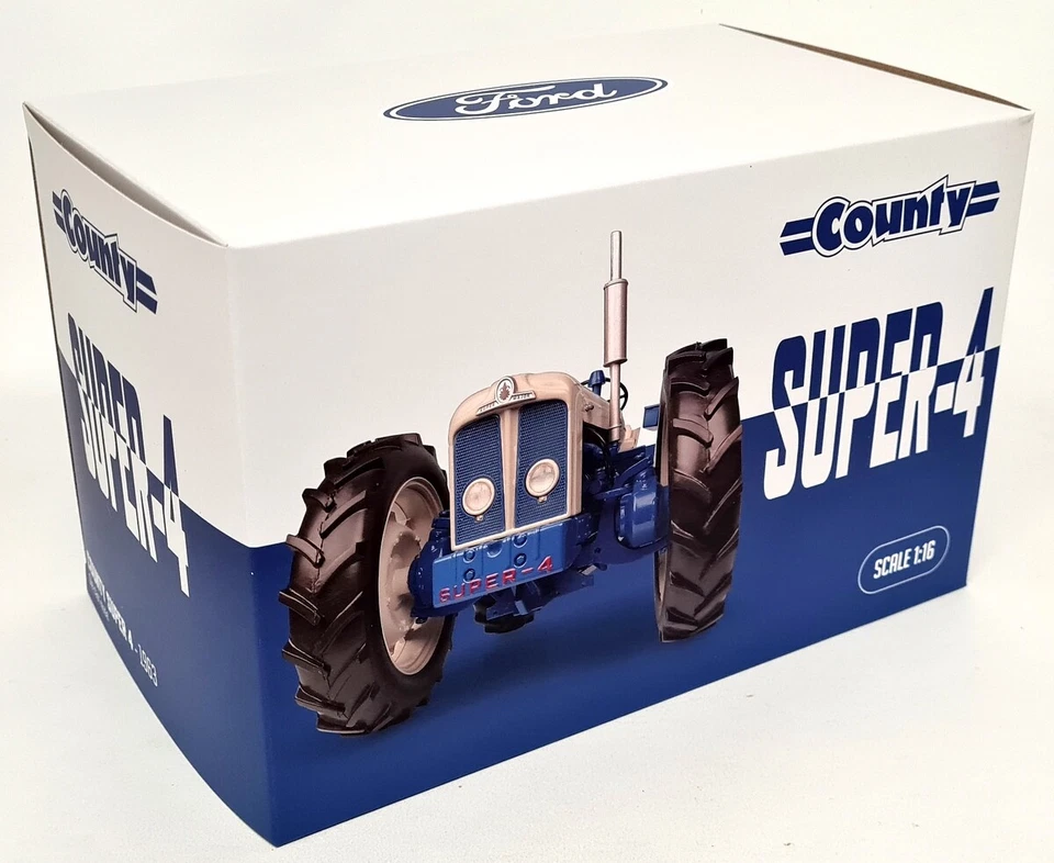 UH 1/16 Fordson County Super 4 1963 Blue Grey Diecast Scale model Tractor 2640 - Image 2 of 4