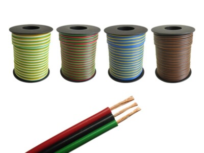 Drillingslitze 3 adrig Litze 3x 0,14mm² Kabel dreiadrig Kupfer 25 Meter Spule