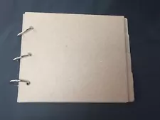 Square Tabbed 6" X 6 7/8" Chipboard Unfinished Bare Album 5 pages with rings