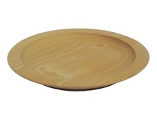 Wooden Flat Plate Home Kitchen Serving Tableware Cookware Food 25 cm