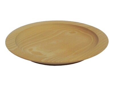 Holz Flach Teller Haus Küche Serviergeschirr Kochgeschirr Essen 25 cm