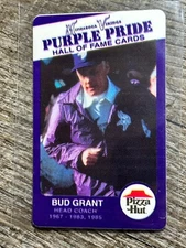 1998 Pizza Hut Minnesota Vikings Purple Pride Hall of Fame Bud Grant HOF
