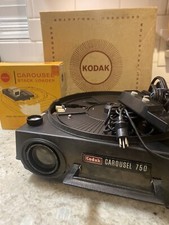 VTG TESTED Kodak 750 Carousel Slide Projector OG Box, W/remote  Stack Loader
