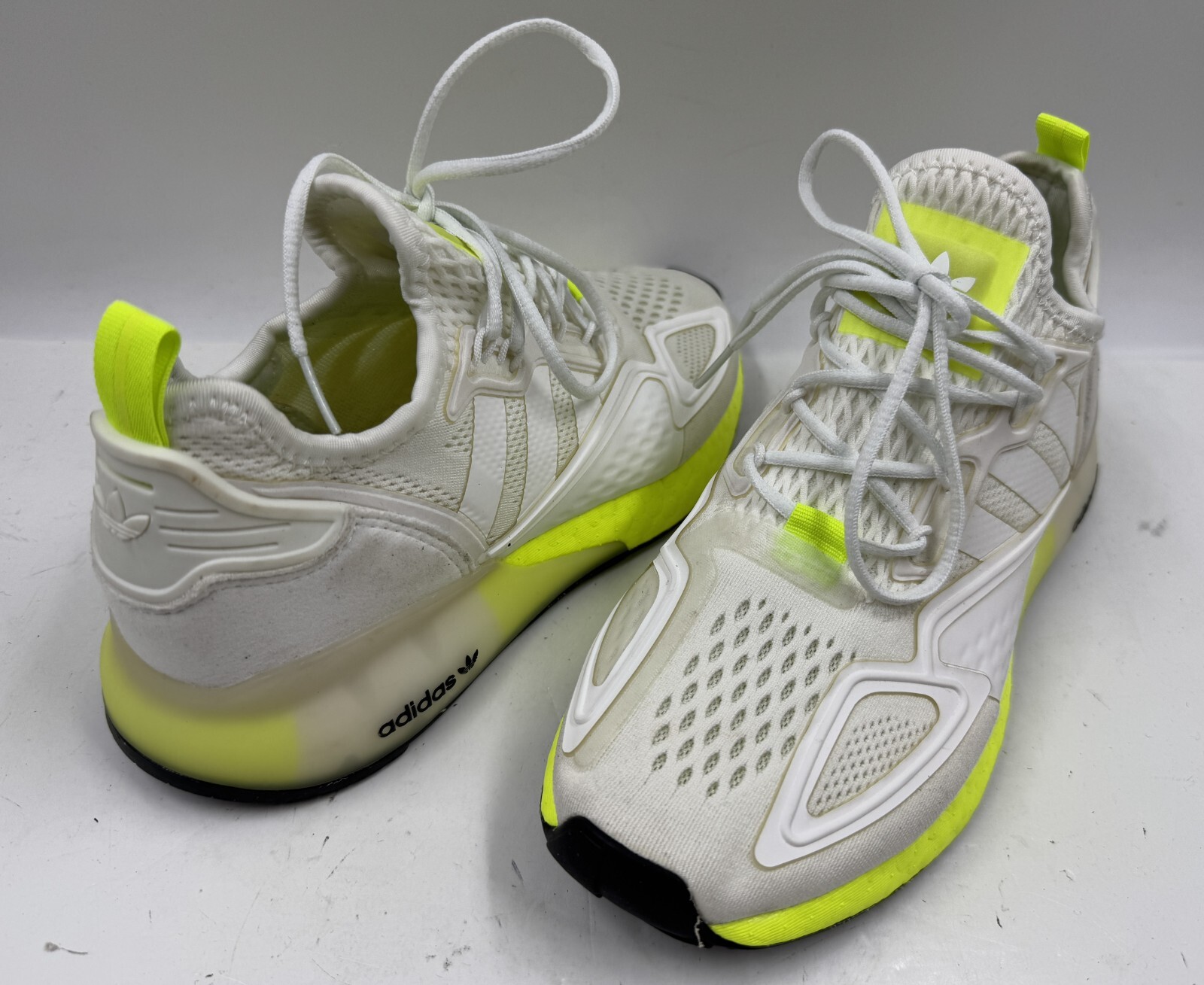 Adidas ZX 2K Boost Men's Sneakers Size 5 White Yellow  Athletic Shoes FW0480 thumbnail 3