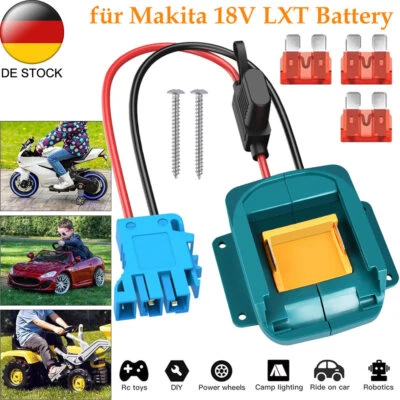 MARKENLOS Power Wheels für Makita 18 V Akku Adapter Stecker 12 AWG Draht DIY RC Spielzeug