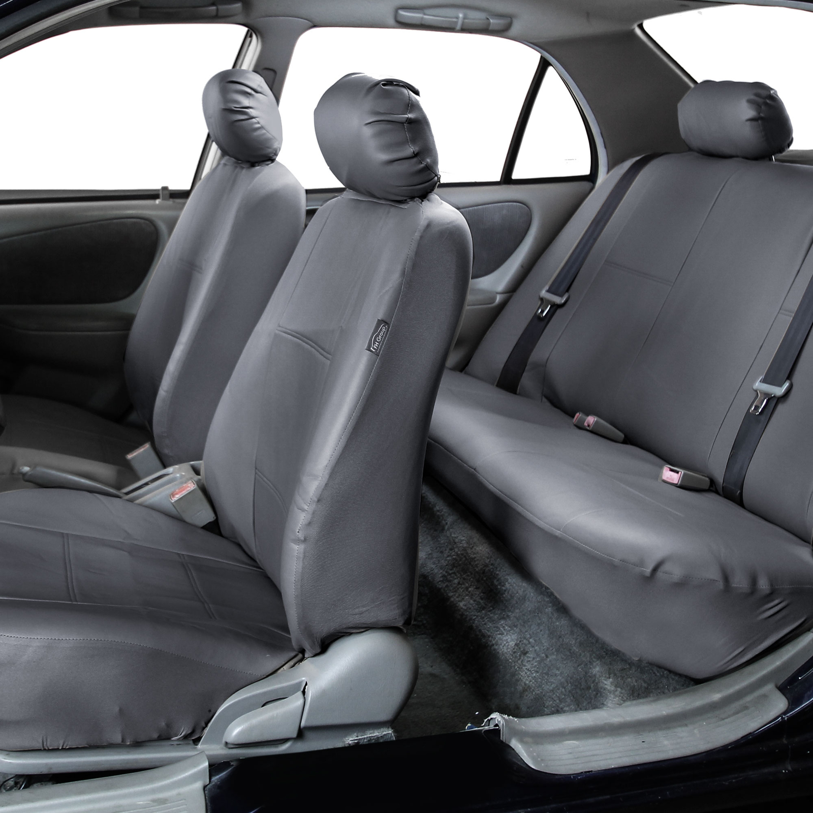 PU Leather Car Seat Covers Top QualitySet Gray W. Free Air Freshener