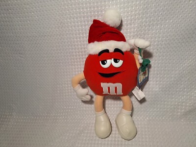 Vintage 2001 Christmas Holiday Mars M&M's Red Plush 12
