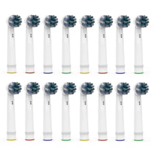 Replacement Toothbrush Heads Compatible with Oral-B Braun - Pack of 16