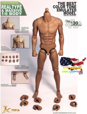 1/6 Male muscular body JXtoys S03 Emulated strong 12'' Figure ZC hot toys  USA 