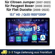 13.1" Android 14 Für Fiat Ducato Citroen Jumper Peugeot Boxer Autoradio Carplay