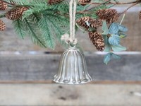 Glocke - Metall - Grau - Chic Antique