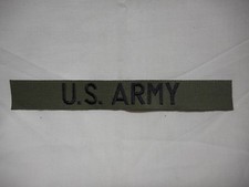 CUSTOM EMBROIDERED OD GREEN U.S. ARMY TAPE, NEW, SEW ON 